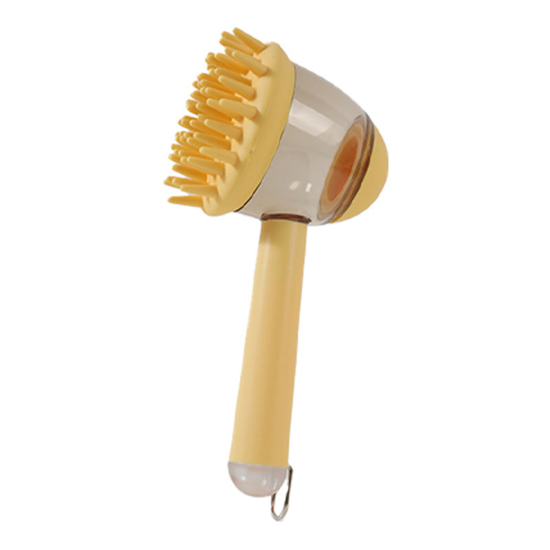 GentleGlow 3-in-1 Pet Bath Brush with Liquid Dispenser