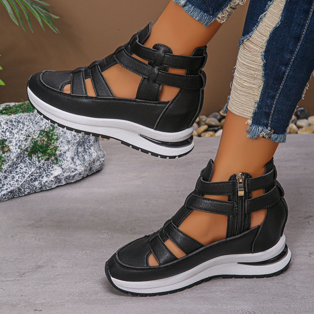 Street Luxe Gladiator Sneakers – Bold Looks, Breezy Comfort