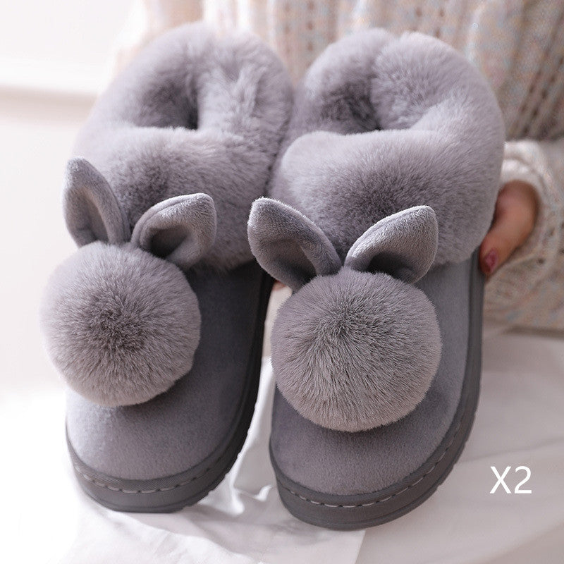 Snuggle into Cuteness with Bunny-Ear Winter Slippers