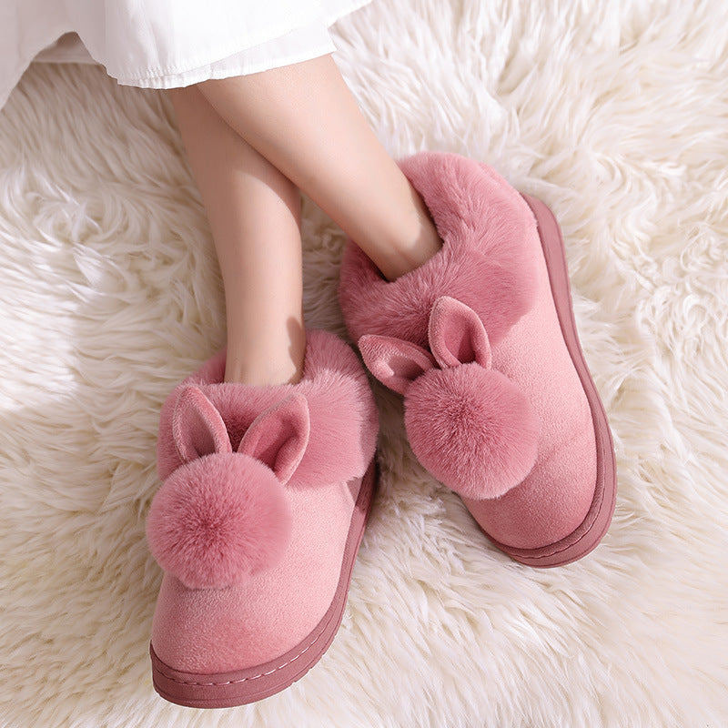 Snuggle into Cuteness with Bunny-Ear Winter Slippers