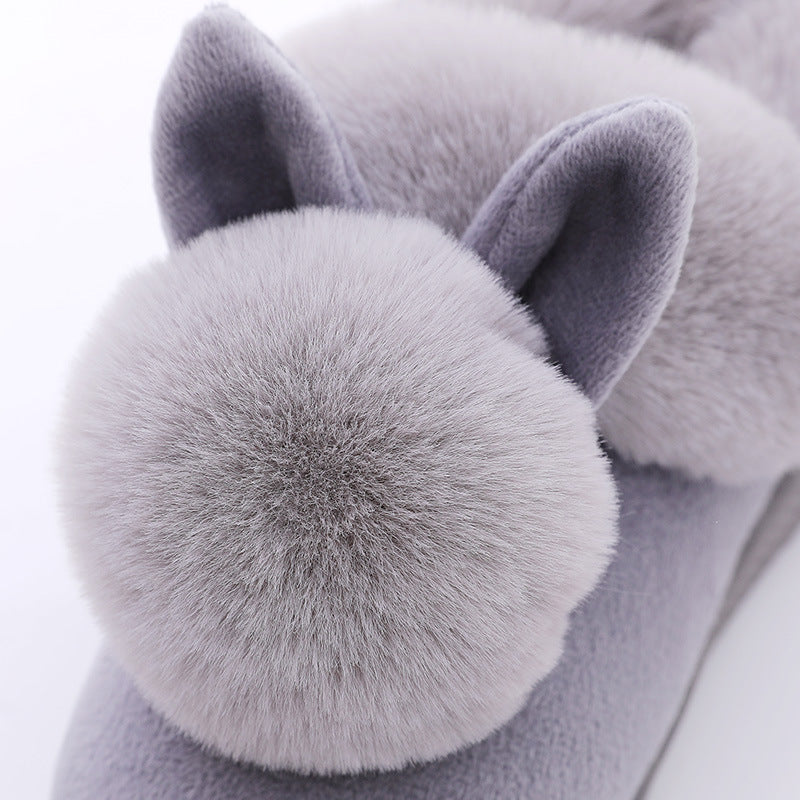 Snuggle into Cuteness with Bunny-Ear Winter Slippers