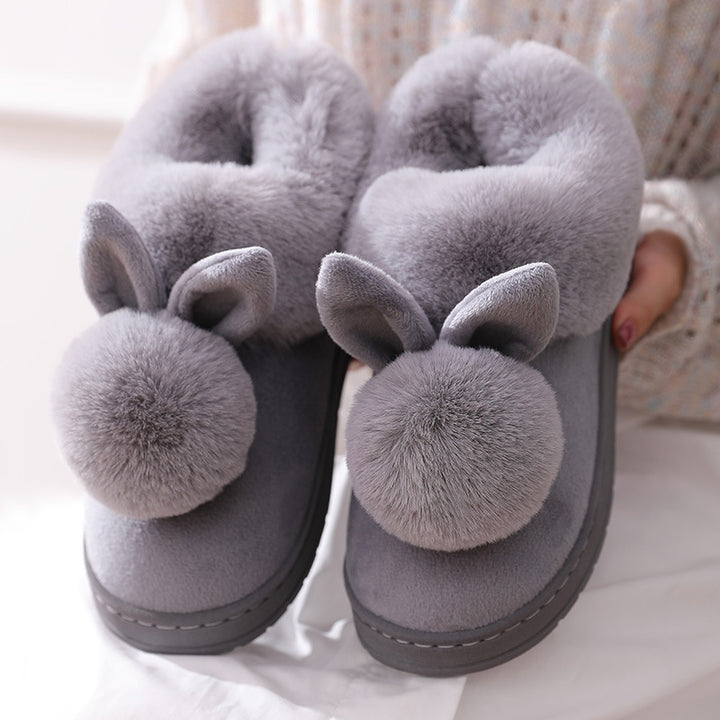 Snuggle into Cuteness with Bunny-Ear Winter Slippers