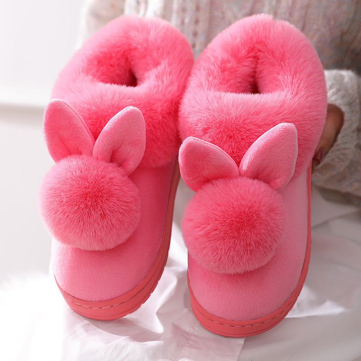Snuggle into Cuteness with Bunny-Ear Winter Slippers