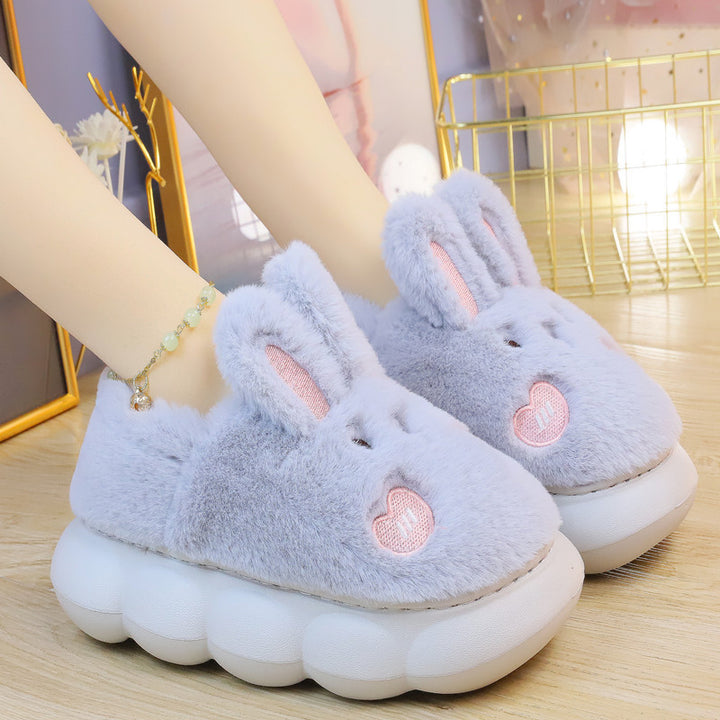Cloud Bunny Bliss – Ultra-Plush Non-Slip Slippers for Women