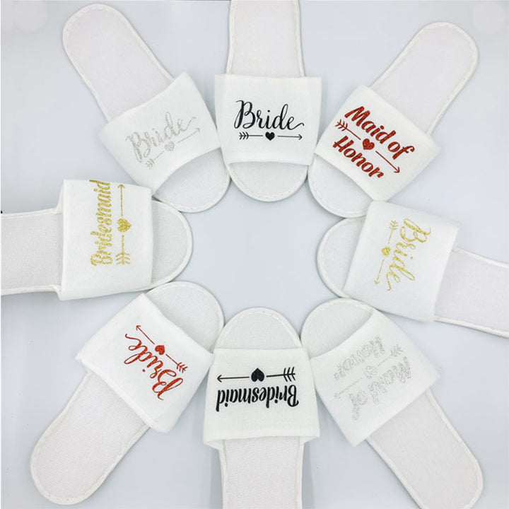 Say "I Do" to Comfort: Wedding Party Plush Slippers! - All Inclusive Family Treasures