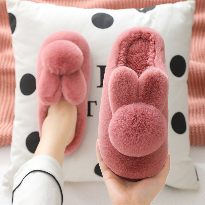 Plush Puff Bunny Slippers