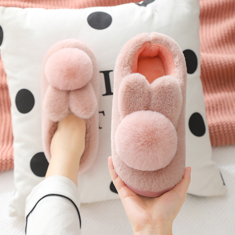 Plush Puff Bunny Slippers
