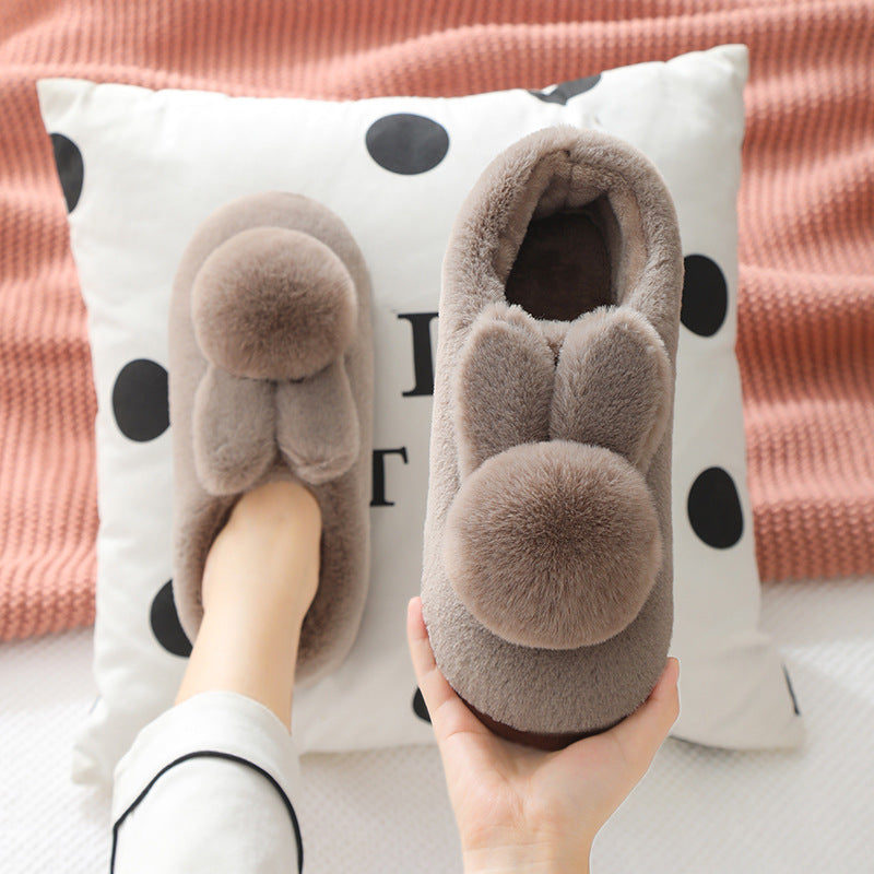 Plush Puff Bunny Slippers