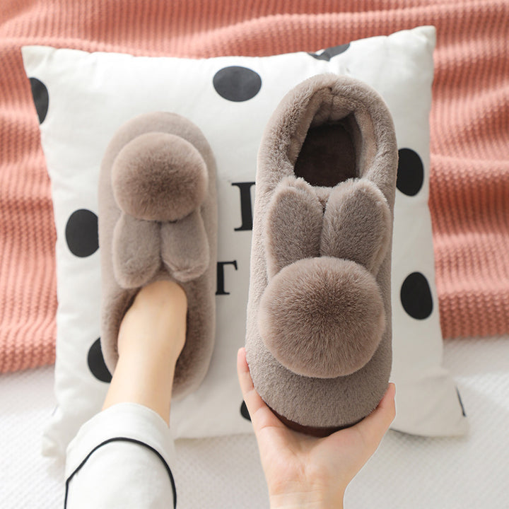 Plush Puff Bunny Slippers