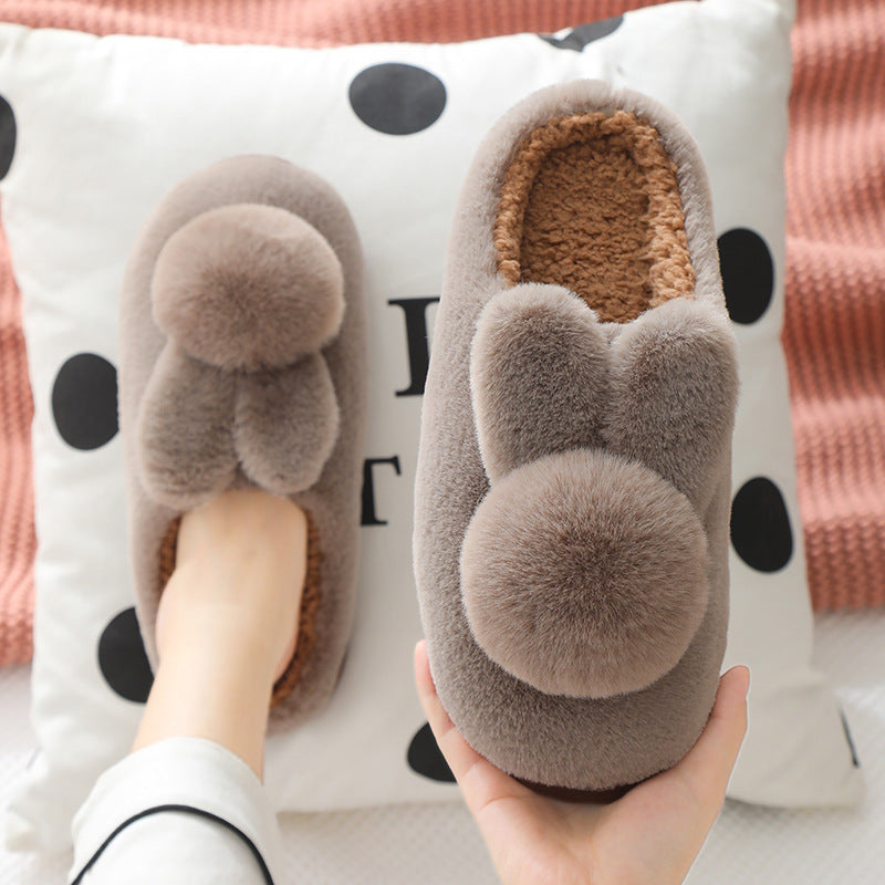 Plush Puff Bunny Slippers