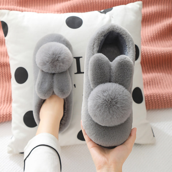 Plush Puff Bunny Slippers