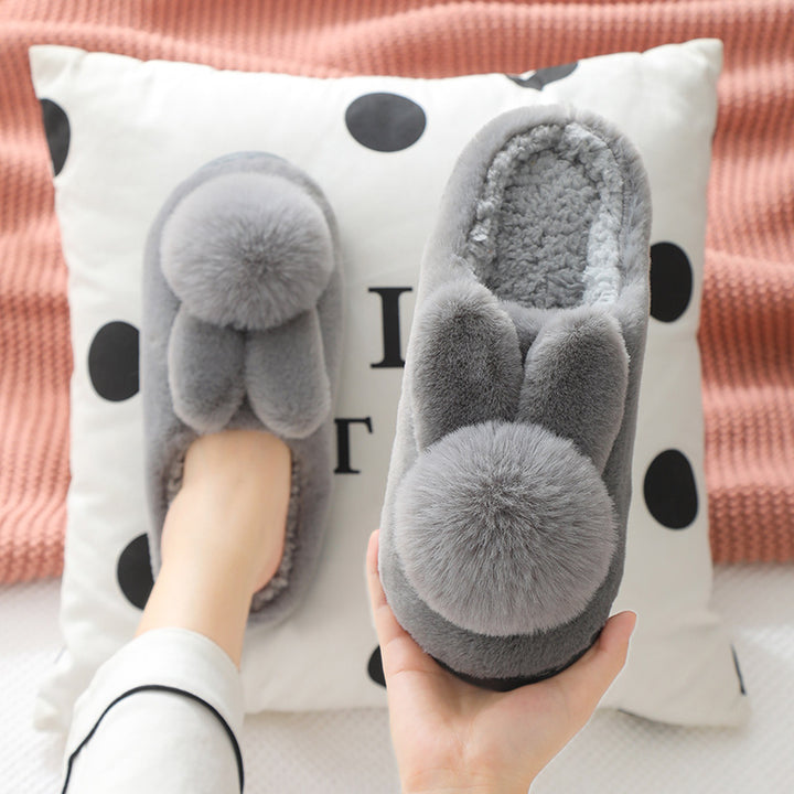 Plush Puff Bunny Slippers