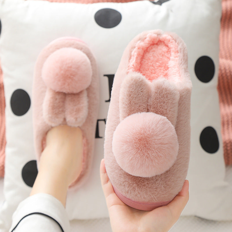Plush Puff Bunny Slippers
