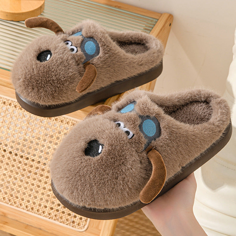 Cozy Canine Charm: Dog Plush Winter Slippers