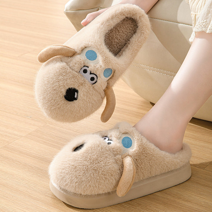 Cozy Canine Charm: Dog Plush Winter Slippers