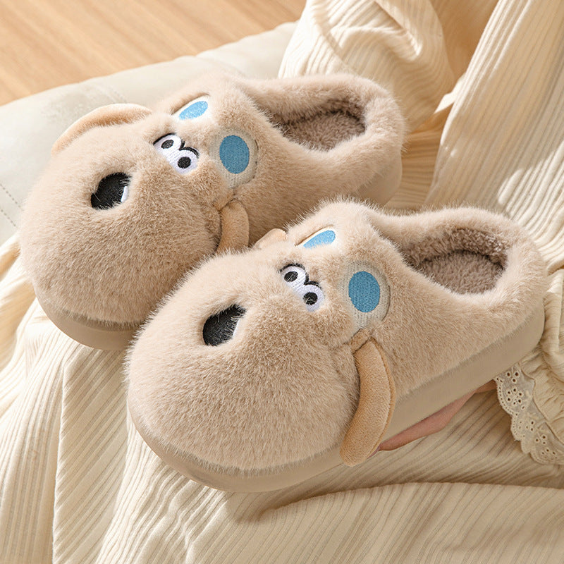 Cozy Canine Charm: Dog Plush Winter Slippers
