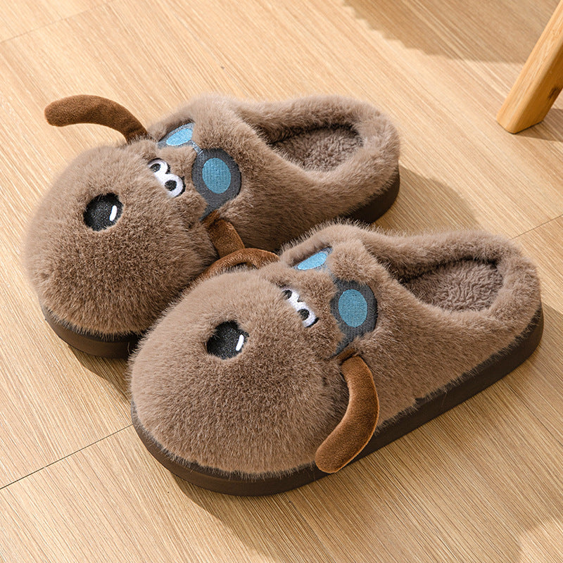 Cozy Canine Charm: Dog Plush Winter Slippers