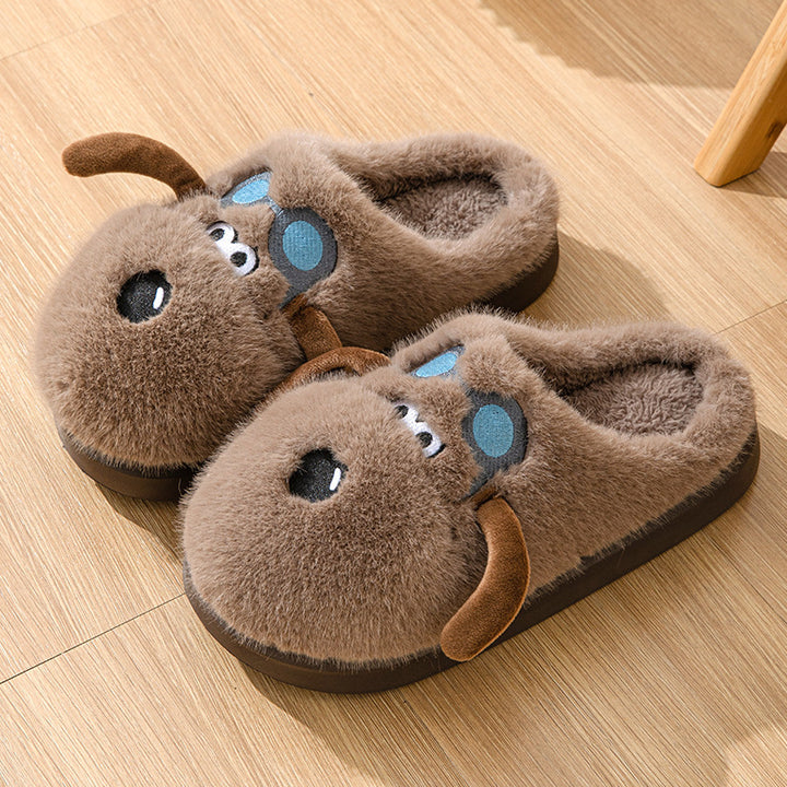 Cozy Canine Charm: Dog Plush Winter Slippers