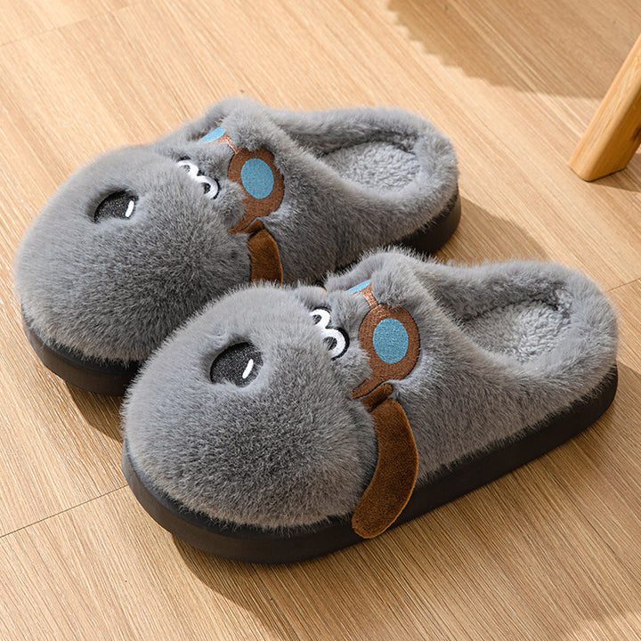 Cozy Canine Charm: Dog Plush Winter Slippers