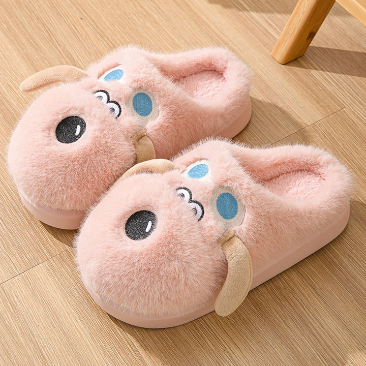 Cozy Canine Charm: Dog Plush Winter Slippers