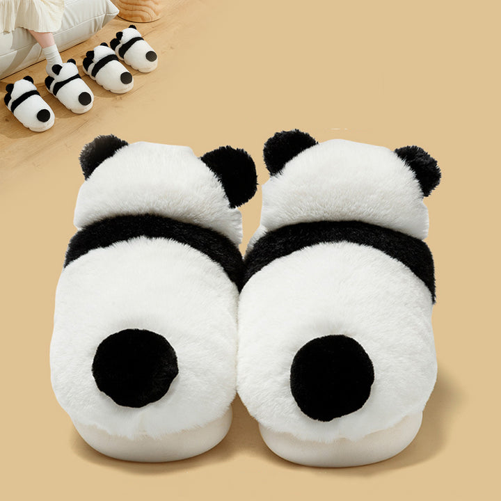 Panda Paws Plush Slippers