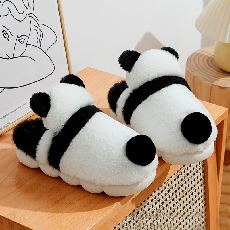 Panda Paws Plush Slippers