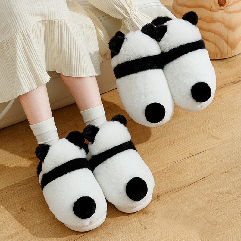 Panda Paws Plush Slippers