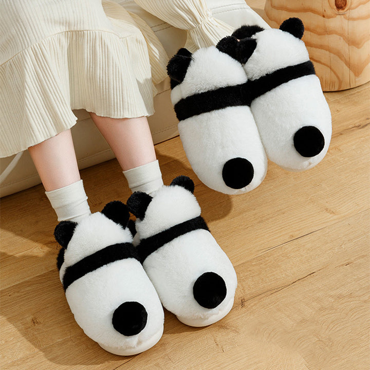 Panda Paws Plush Slippers