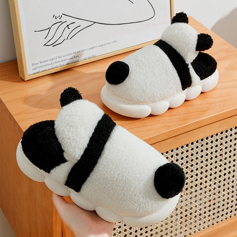 Panda Paws Plush Slippers