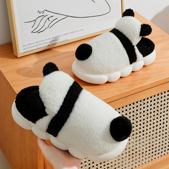 Panda Paws Plush Slippers