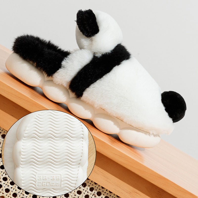 Panda Paws Plush Slippers