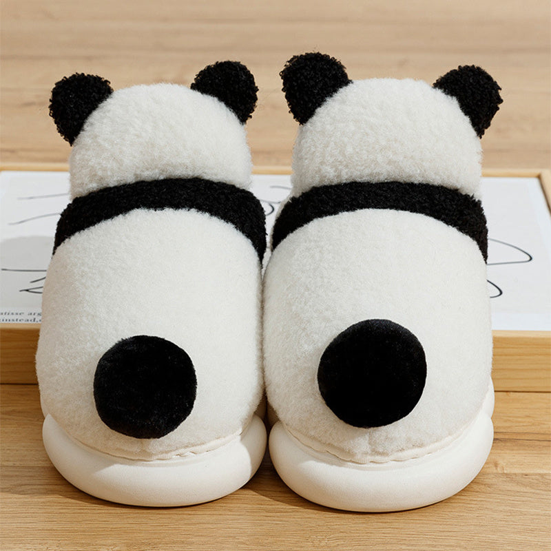 Panda Paws Plush Slippers