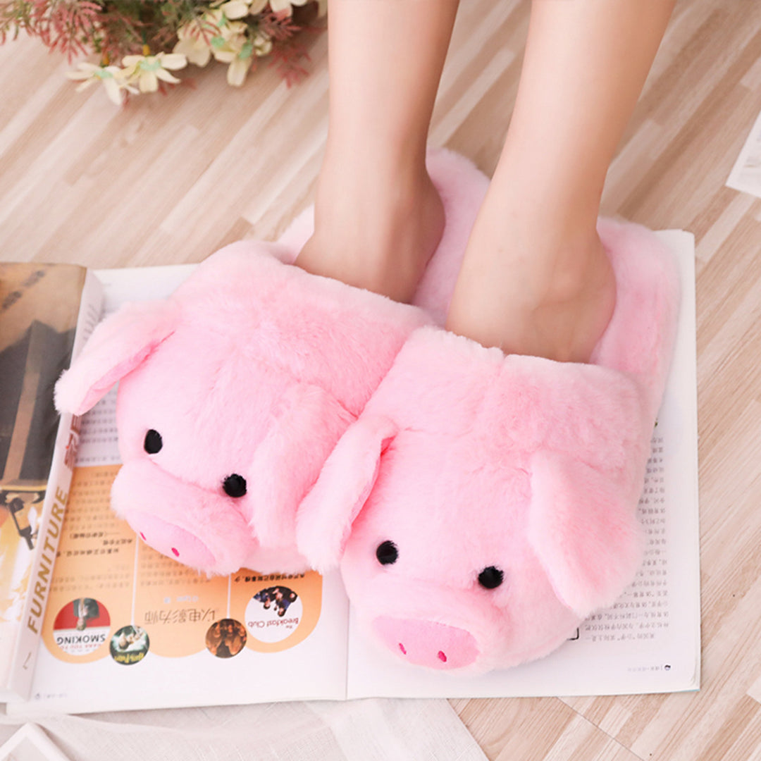 Oink Your Way to Cozy with Piggy Plush Slippers