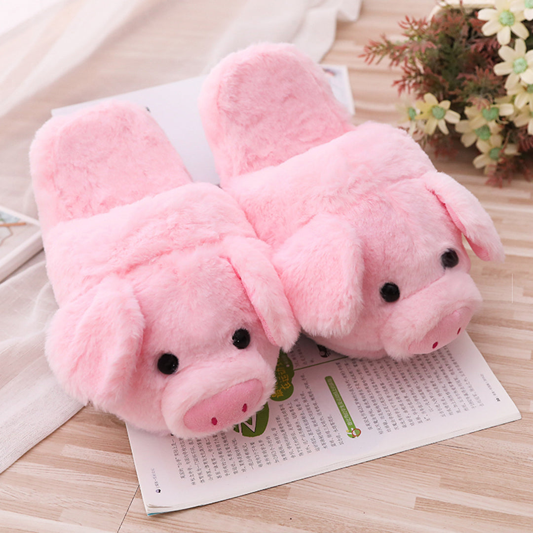 Oink Your Way to Cozy with Piggy Plush Slippers
