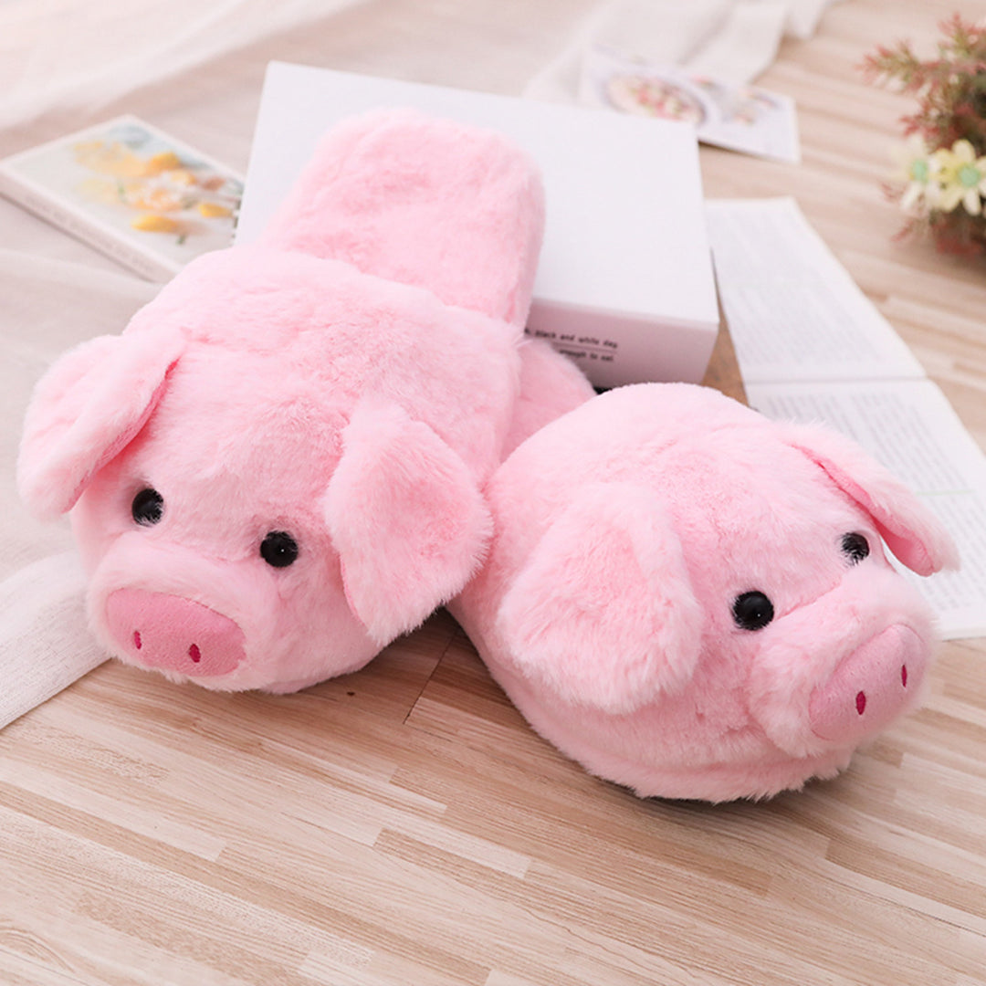 Oink Your Way to Cozy with Piggy Plush Slippers