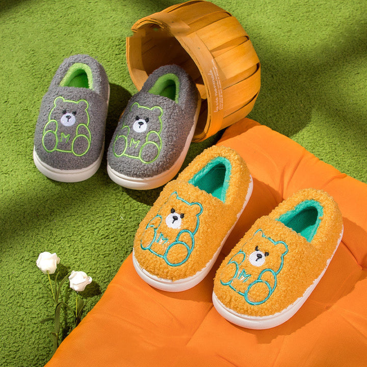 CuddleMe Teddy Slippers – Fuzzy Comfort for Little Feet