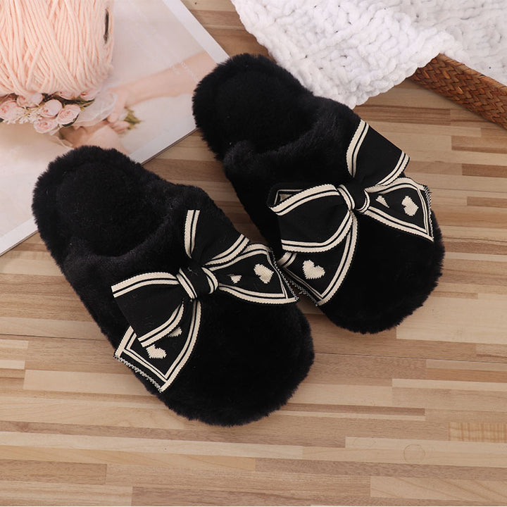 Chic & Cozy Bow Slippers – Heartfelt Comfort with a Stylish Twist
