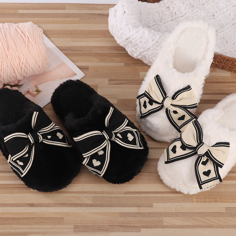 Chic & Cozy Bow Slippers – Heartfelt Comfort with a Stylish Twist