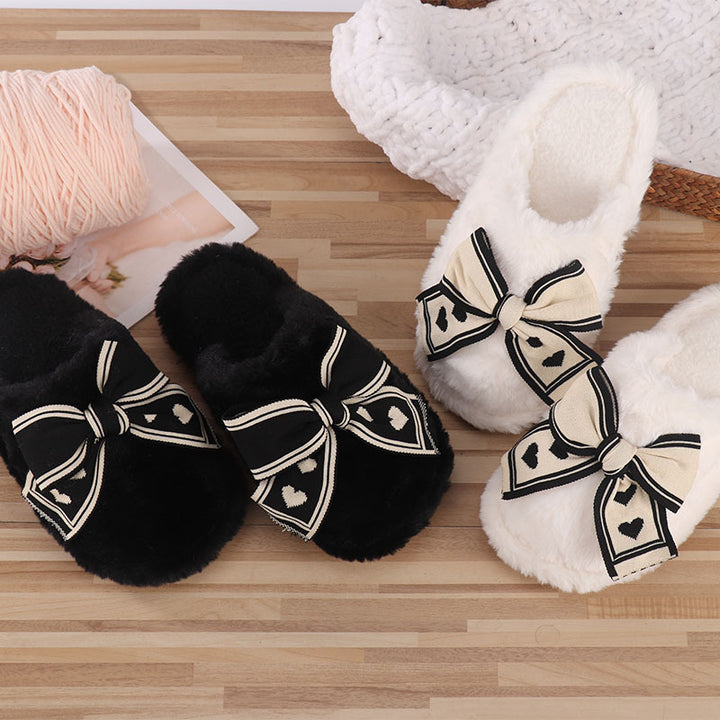 Chic & Cozy Bow Slippers – Heartfelt Comfort with a Stylish Twist