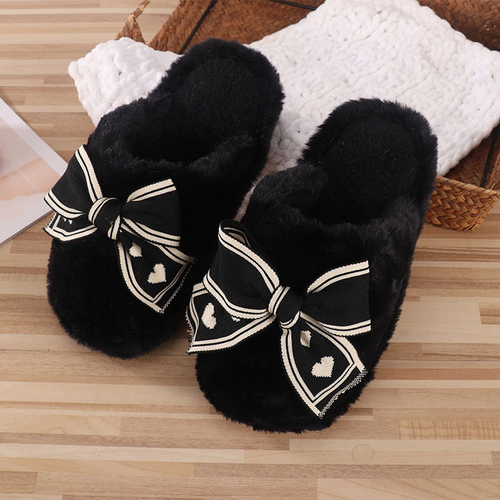 Chic & Cozy Bow Slippers – Heartfelt Comfort with a Stylish Twist