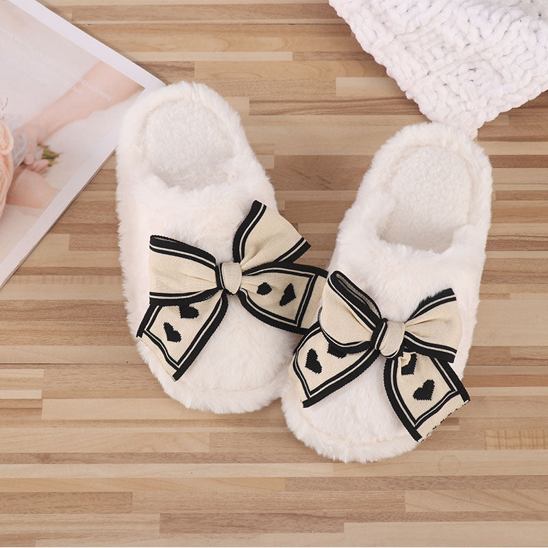 Chic & Cozy Bow Slippers – Heartfelt Comfort with a Stylish Twist