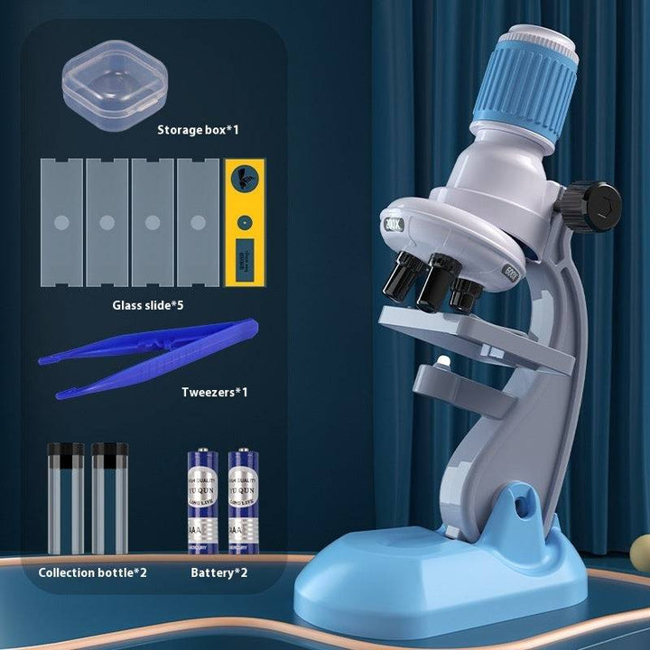 Explore the Microscopic World: 1200X LED Microscope for Kids & Beginners - All Inclusive Family Treasures