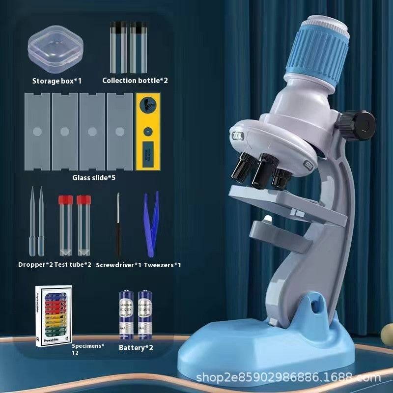 Explore the Microscopic World: 1200X LED Microscope for Kids & Beginners - All Inclusive Family Treasures