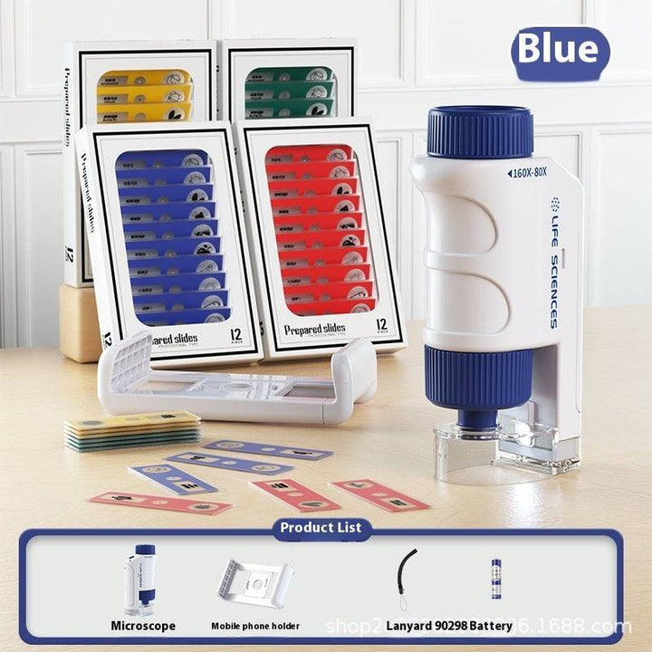 Explore the Microscopic World: 1200X LED Microscope for Kids & Beginners - All Inclusive Family Treasures