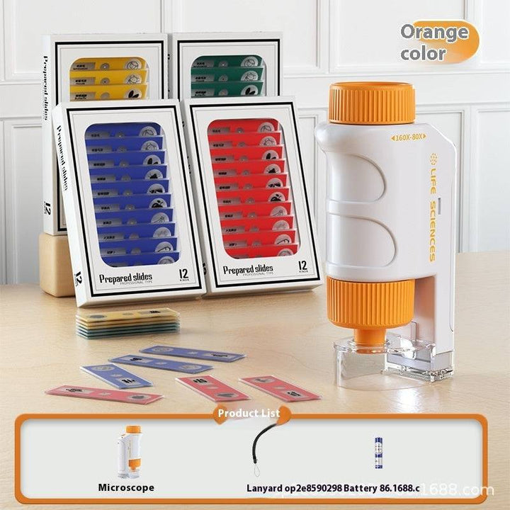 Explore the Microscopic World: 1200X LED Microscope for Kids & Beginners - All Inclusive Family Treasures