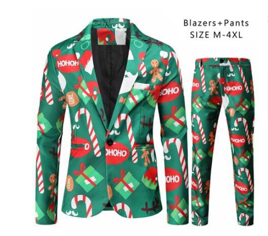 Men's Christmas Suit - Festive Holiday Blazer and Pants Set - All Inclusive Family Treasures