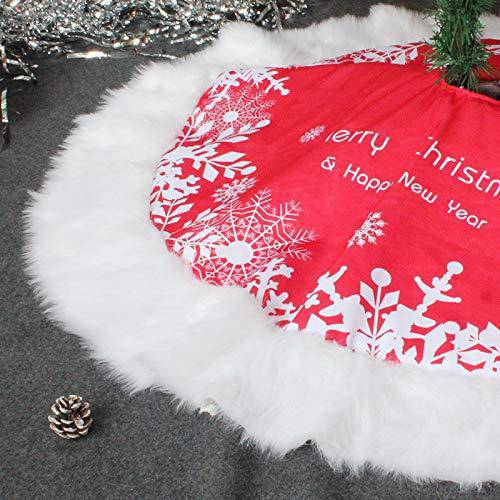 Classic Red & White Christmas Tree Skirt – Festive Snowflake Design for a Cozy Holiday Touch - All Inclusive Family Treasures