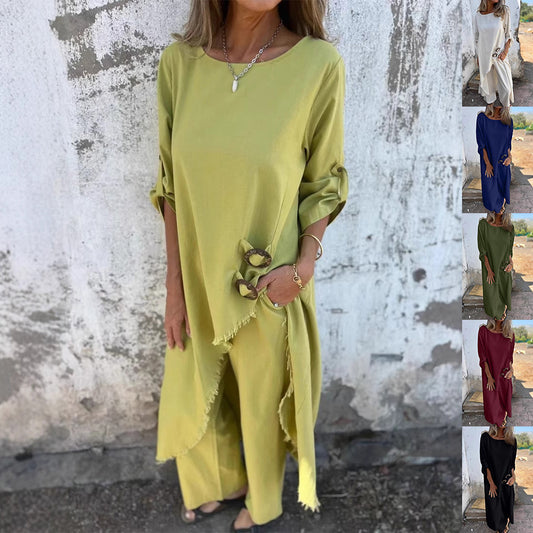 Effortless Chic: The Irregular Long Suit Set - All Inclusive Family Treasures