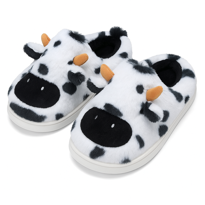 Moo-ve Into Comfort with Cozy Cow Slippers!