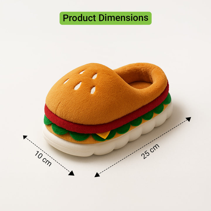 Burger Bliss Plush Slippers – Cozy, Fun & Oh-So-Adorable!